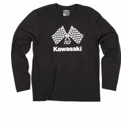 Shirts Factory Effex Kawasaki Checker Long Sleeve T-Shirt