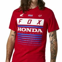 Shirts Fox Racing Honda HRC T-Shirt -Casual Clothing Sales Store fox racing honda hrct shirt red