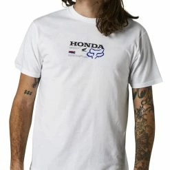 Shirts Fox Racing Honda Premium T-Shirt -Casual Clothing Sales Store fox racing honda premium t shirt white