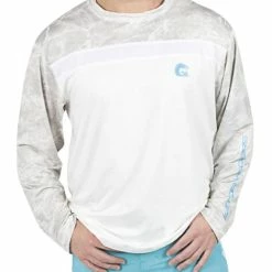 Shirts Gator Waders Performance Fishing Shirt -Casual Clothing Sales Store gator waders performance fishing shirt white blue