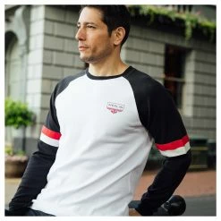 Shirts Merlin Durham Long Sleeve T-Shirt -Casual Clothing Sales Store merlin durham long sleeve t shirt white black 2