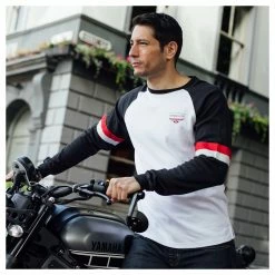 Shirts Merlin Durham Long Sleeve T-Shirt -Casual Clothing Sales Store merlin durham long sleeve t shirt white black 4