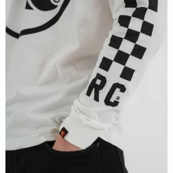 Riding Culture Circle Long Sleeve Shirt -Casual Clothing Sales Store riding culture circle long sleeve shirt white 3