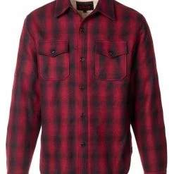 Shirts Schott CPO Plaid Sherpa Lined Shirt