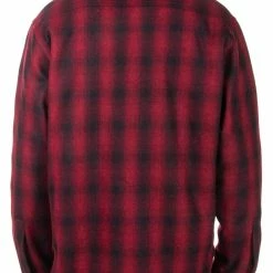 Shirts Schott CPO Plaid Sherpa Lined Shirt -Casual Clothing Sales Store schott cpo plaid sherpa lined shirt red 5